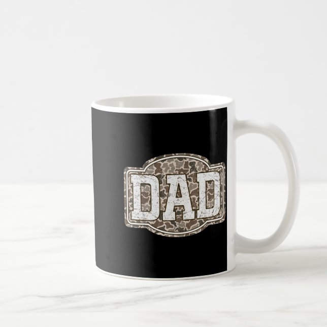 Caneca De Café Retro Old Camo Dad Camouflage Hunting Season Fathe (Direita)