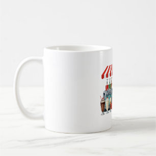 Caneca De Café Retro Papai Noel Fonte de Refrigerante Natal