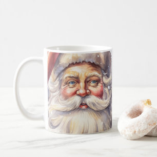 Caneca De Café Retro Papai Noel num Natal Red Hat