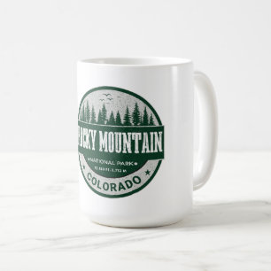 Caneca De Café Retro Parque Nacional Rocky Mountain Colorado cami
