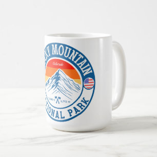 Caneca De Café Retro Parque Nacional Rocky Mountain Colorado cami