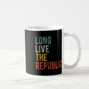 Caneca De Café Retrô Patriótico EUA Viva a República Vintage