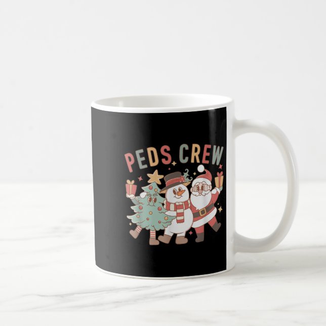 Caneca De Café Retro Peds Crew Christmas Pediatric Nurse Nursing  (Direita)