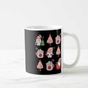 Caneca De Café Retro Pink Gnome de Natal Peppermint Iced Latte C