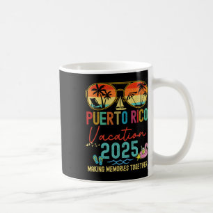 Caneca De Café Retro Porto Rico Férias 2025 Memórias Corresponden