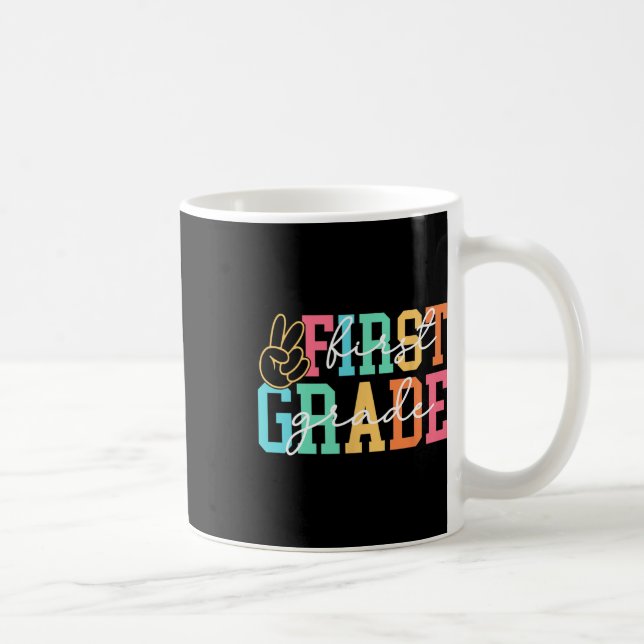 Caneca De Café Retro Primeiro Ano Preppy De Volta à Escola Profes (Direita)