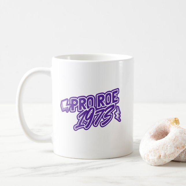 Caneca De Café Retro Pro Roe 1973 | roe dos direitos das mulheres (Com Donut)
