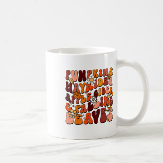 Caneca De Café Retro Pumpkins Hayrides Apple Cider E Falling Le