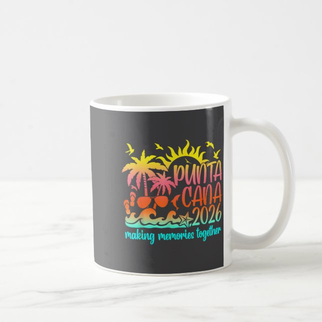 Caneca De Café Retro Punta Vacation Cana Making Memories Together (Direita)