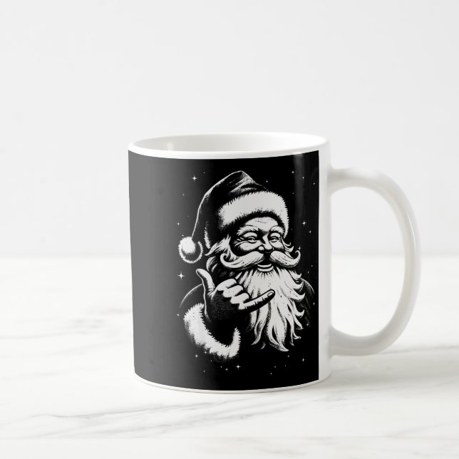 Caneca De Café Retro Rad Christmas Mele Kalikimaka Santa Shaka Ha (Direita)