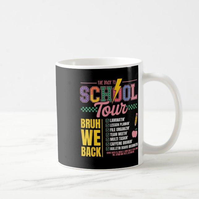 Caneca De Café Retro Relâmpago Abcd Volta às Aulas Tour Teac (Direita)