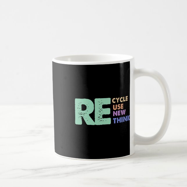 Caneca De Café Retro Removido Reciclar de Memória Reutilizar Reno (Direita)