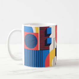 Caneca De Café Retro Rhythm Mug – Vintage Shapes and Lines