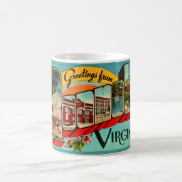 Caneca De Café Retro Roanoke, VA Coffee Mug