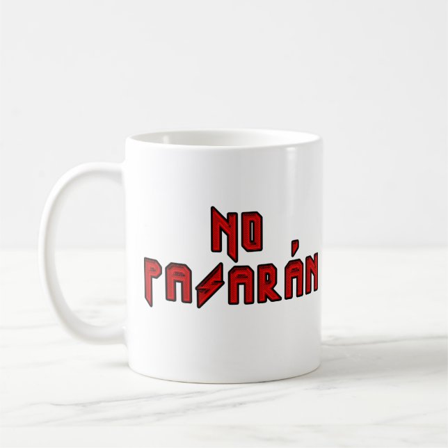 Caneca De Café Retro Rocker - No Pasaran (Esquerda)