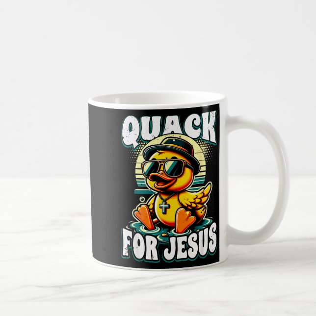 Caneca De Café Retro Rubber Duck Christian Rubber Ducky Quacks Fo (Direita)