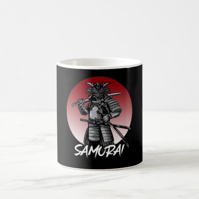 Caneca De Café Retro Samurai Honrado Perfeito - Preto e Branco (Centro)