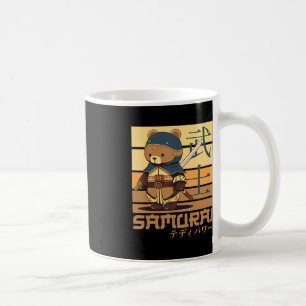 Caneca De Café Retro Samurai Ursinho de Arte Japonesa Perfeito pa