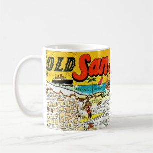 Caneca De Café Retro San Juan Puerto Rico Mug
