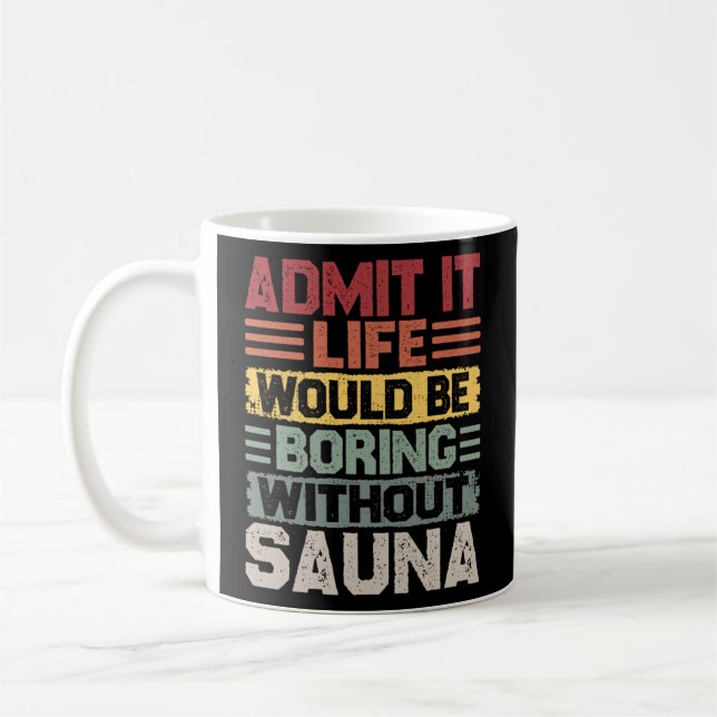 Caneca De Café Retro Sauna Master Life Seria Chato Sem Sa (Esquerda)