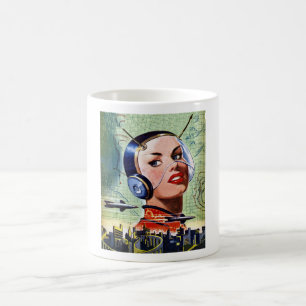 Caneca De Café Retro Science Fiction Mug