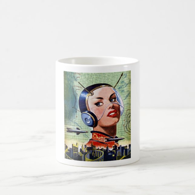 Caneca De Café Retro Science Fiction Mug (Centro)