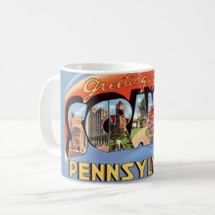 Caneca De Café Retro Scranton PA - Mug de Saudação