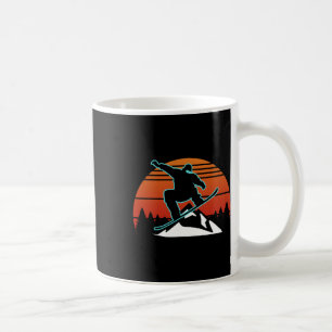Caneca De Café Retro Snowboard Snowboarder Oferece Esportes De In
