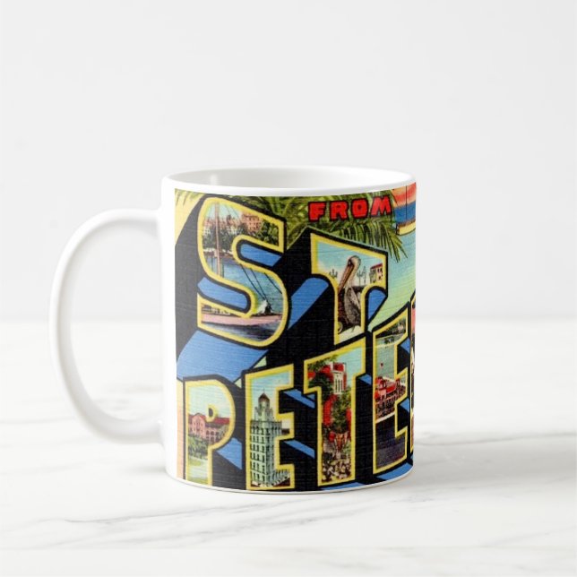 Caneca De Café Retro St Petersburg Flórida  (Esquerda)