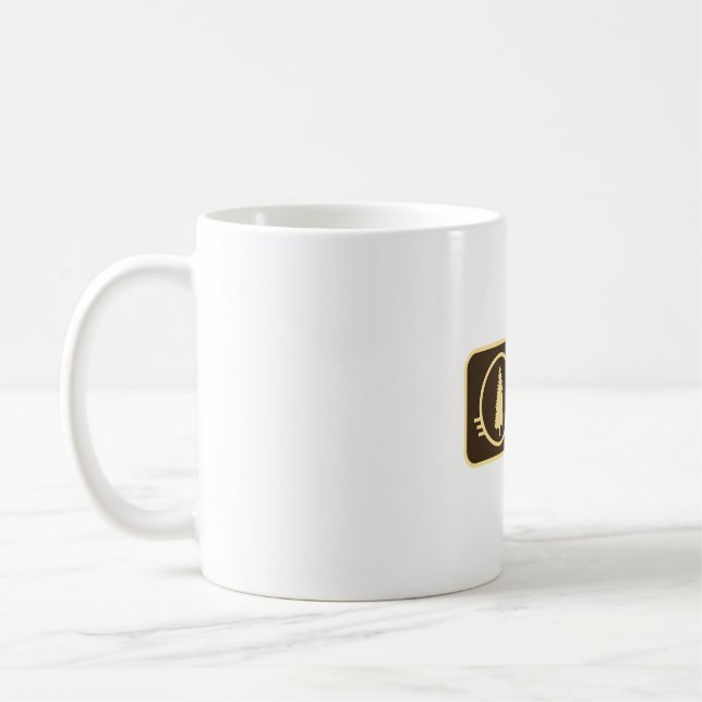 Caneca De Café Retro Stanislaus National Forest Patch (Esquerda)