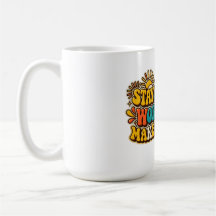 Caneca de café Retro Stay Positive