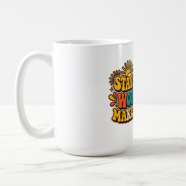 Caneca de café Retro Stay Positive (Esquerda)
