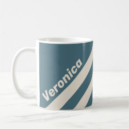 Caneca De Café Retro Storm Três Listras com Nome