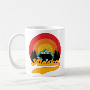 Caneca De Café Retro Sunset Alaska Juneau Bear Mountain Wild AK