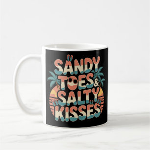 Caneca De Café Retro Sunset Beach Sandy Toes Salty Kisses