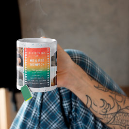 Caneca De Café Retro Sunset Photo Mr and Mrs 60th Anniversary