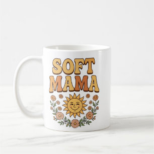 Caneca De Café Retro Sunshine Soft Mama PNG - Vintage Daisy Flora