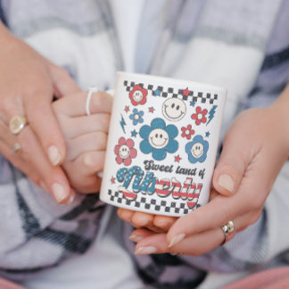 Caneca De Café Retro Sweet Land of Liberty Baby, 4 de julho