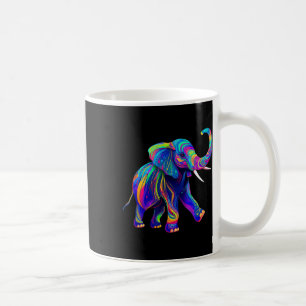 Caneca De Café Retro Synthwave anos 80 90s Elefante Tromba Acima