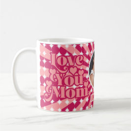 Caneca De Café Retro Te Ama Mãe Dia de as mães Personalizado De F
