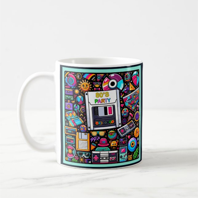 Caneca De Café Retro Tech Playground: Uma Odisseia Nostálgica Dos (Esquerda)