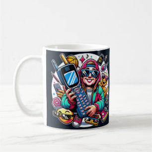 Caneca De Café Retro Tech Playground: Uma Odisseia Nostálgica Dos