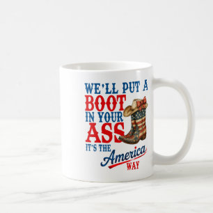 Caneca De Café Retro Vamos Colocar Uma Bota Caubói Ocidental Band