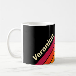 Caneca De Café Retro VHS Stripes with Name