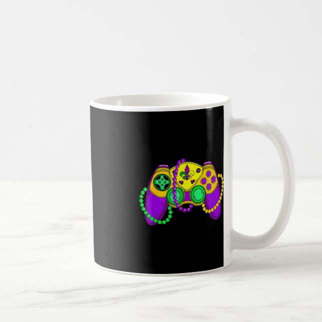 Caneca De Café Retro Video Game Controller Hat Mardi Gras Gaming (Direita)