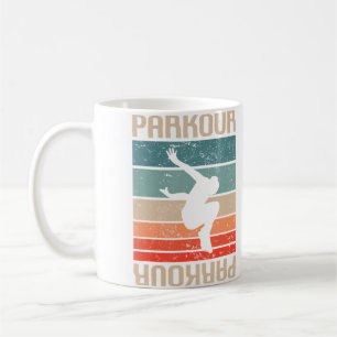 Caneca De Café Retro Vintage Clássico Parkour Traceur