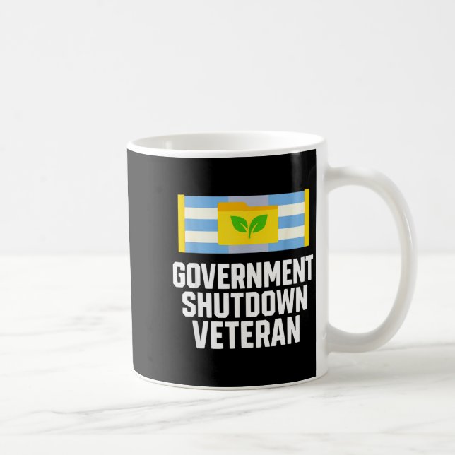 Caneca De Café Retro Vintage Government Shutdown Veteran  (Direita)