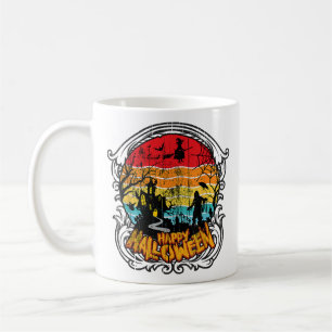 Caneca De Café Retro Vintage Halloween - Vintage Halloween