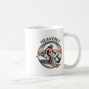 Caneca De Café Retro Vintage Heavenly Resort de Esqui da Califórn