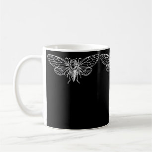 Caneca De Café Retro Vintage Insetos Sunset Coloridos Cicada